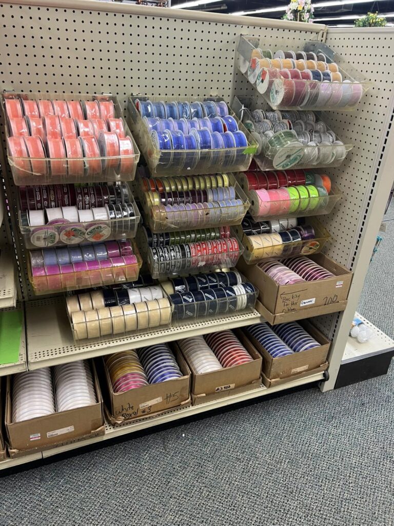 Aisle of gift ribbons